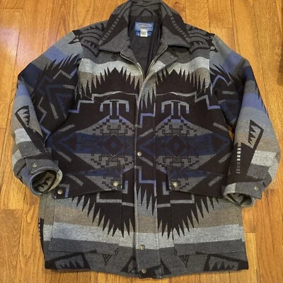 Pendleton High Grade Western Wear Wool Jacket Chore Coat S Southwestern Aztec. H - Image 1 of 4