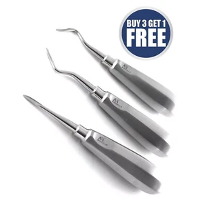 Set Of 3 PCS Dental Flohar Root Elevators Oral Surgery Instruments - Picture 1 of 3