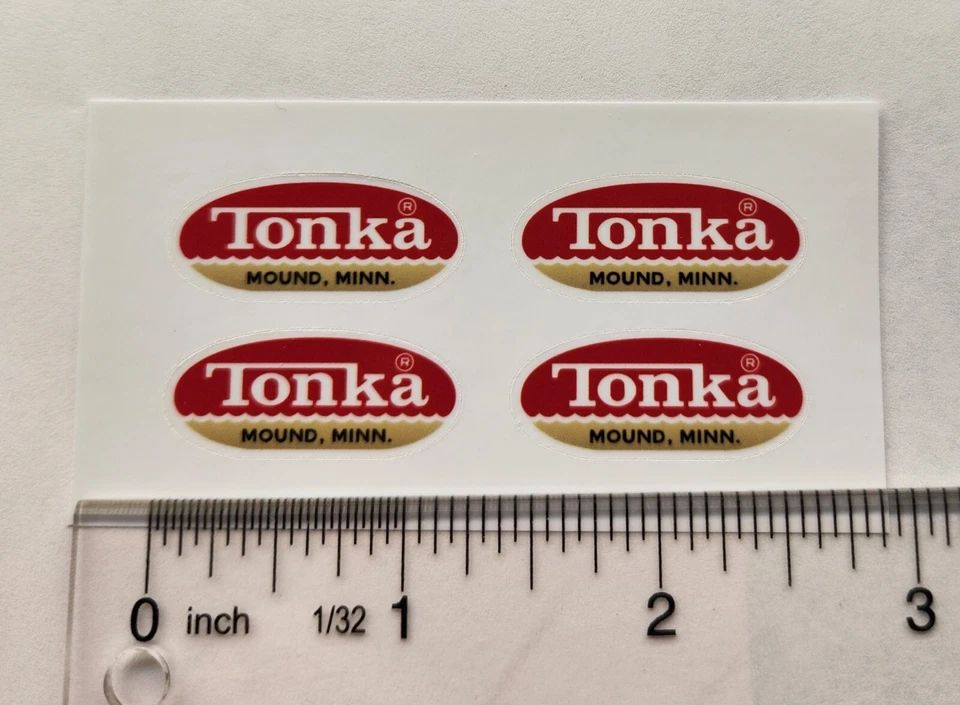 Calcomanías de vinilo ovaladas vintage con logotipo Tonka de 1964 a 1969 para camión Foto 1 de 2