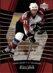 1999-00 Black Diamond Colorado Avalanche Hockey Card #27 Chris Drury