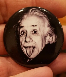 ALBERT EINSTEIN Pin 1.5" 1.5 inch - Picture 1 of 2