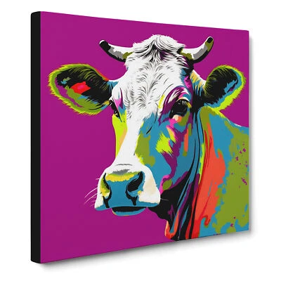 Arte pop vaca lienzo arte de pared impresión cuadro enmarcado decoración del hogar sala dormitorio Foto 1 de 4