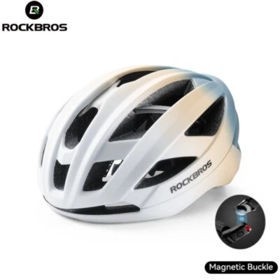ROCKBROS Bicycle Helmet Magnetic Buckle Lightweight BreathableOne Size 58-62cm - Image 1 of 4
