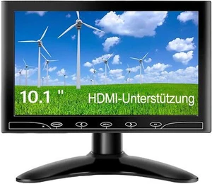 Portable Monitor TOPRUI 10.1 Zoll VGA CCTV HD 1024 * 600 Display Schwarz B-WARE - Bild 1 von 1