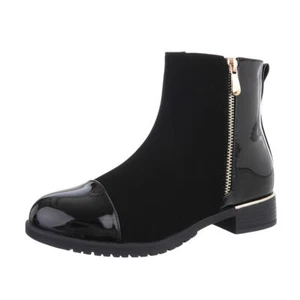 Botines planos mujer 3440 diseño italiano en negro - Imagen 1 de 2