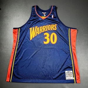100% Authentic Stephen Curry Mitchell Ness 09 10 Warriors Jersey Size 60 4XL - Picture 1 of 6