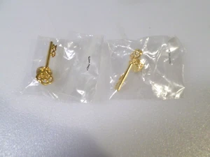 LOT OF 2 - AVON SKELETON KEY SHAPED PIN - 1.5" LONG - GOLD IN COLOR / LEPEL PIN - Picture 1 of 2
