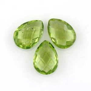 PERIDOTO 10 x 7 MM PERA BRIOLETTE CORTE TODO NATURAL VENDIDO POR PIEDRA F-4849 - Imagen 1 de 1