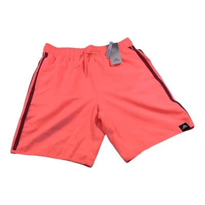 Pantalones Cortos de Natación Adidas Para Hombre 3 Rayas Rojo Ácido/Legado Burg Talla Pequeña Foto 1 de 4