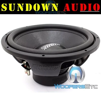 SUNDOWN AUDIO E-15 V.4 D4 15" 500W RMS DOBLE 4-OHM COCHE SUBWOOFER ALTAVOZ BAJO NUEVO Foto 1 de 4