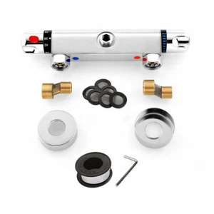 Thermostat Duscharmatur Mischbatterie Chrom dusche mit 38° C Verbrühschutz - Bild 1 von 12