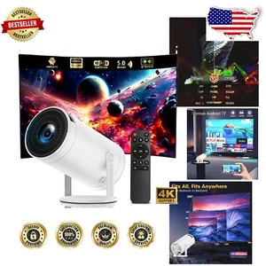 Advanced 1080P Projector with HDMI & WiFi 6: Immersive Home Cinema Experience - Picture 1 of 9