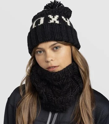 Cuello de invierno Roxy - tejido grueso - negro - talla única nuevo con etiquetas Foto 1 de 4