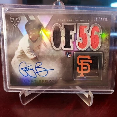 Triple Threads Rookies and Future Phenoms #47/99 2015 Gary Brown novato automático radiocontrol Foto 1 de 4