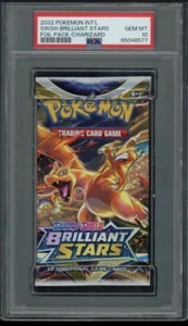 Pacchetto LAMINA Pokemon PSA 10 Gemme Nuovo Brillante Stelle Charizard *RARO* - Foto 1 di 2