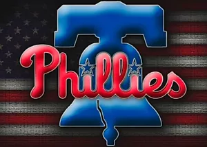 (2) Philadelphia Phillies Liberty Bell Vinyl STICKERS Flag Design 5x3.5 Decals - Picture 1 of 1