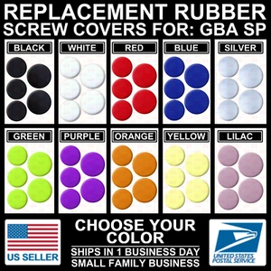Color Screw Hole Rubber Dust Cover Plug for Nintendo GBA SP Game Boy Advance SP - Picture 1 of 26