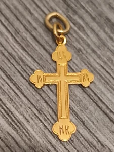  Rare gold cross from the times of tsarist Russia gold 14 K/56 sample ,original  - Picture 1 of 17