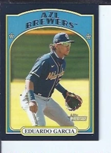 Eduardo Garcia 2021 Topps Heritage Minors Black Parallel #ed / 50 - Picture 1 of 1
