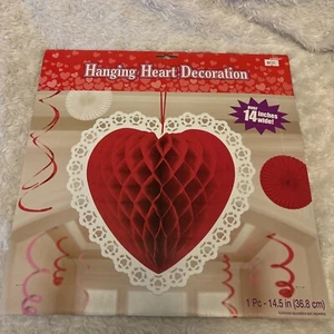 Amscan Hanging Heart Decoration, over 14 inches, brand new - Picture 1 of 5