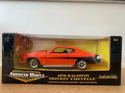 AMERICAN MUSCLE ERTL BALDWIN MOTION CHEVELLE 1970 EN BOITE 1/18 D8 - Photo 1/4