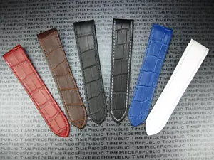24,5 mm skórzany pasek duży pasek do zegarka CARTIER SANTOS 100 XL chronograf C - Zdjęcie 1 z 26