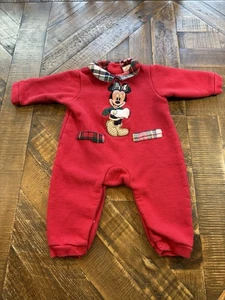 Vtg Disney Catalog Mickey Mouse Minnie Mouse Sweater Romper Baby Sz 6 Months - Bild 1 von 7