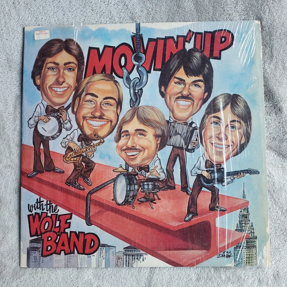 Obscure Polka LP Vinyl Record The Wolf Band Movin' Up Dick Dugan Art Independent - Image 1 of 4