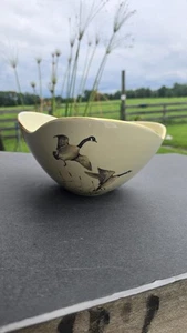 Vintage Waechtersbach West Germany Ornithological Bowl Birds Gold Trim 10.5" Dec - Picture 1 of 13