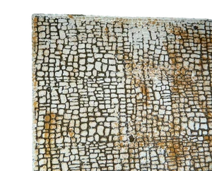 Pannello Sughero Cm33x50 Modello Pavimento Sfalsato Dipinto Foglio Presepe - Foto 1 di 2