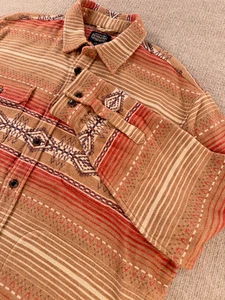 NWT Mens XL Pendleton Doublesoft Driftwood Chamois Shirt Beacon Rock Tan Cotton - Picture 1 of 9