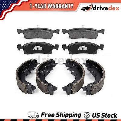 Pastilhas e sapatas de freio dianteiras traseiras semi-metálicas para 1984 1985 1986 1983 Dodge 600_DV - Imagem 1 de 4