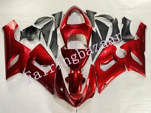 Fit for 2005 2006 ZX6R 636 Solid Candy Red ABS Injection Bodywork Fairing Kit - Picture 1 of 7