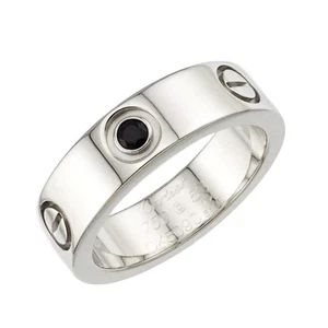 Anello Cartier Love zaffiro oro bianco 18 carati 750 misura 53 6-6,25 (US) 90298382 - Foto 1 di 7