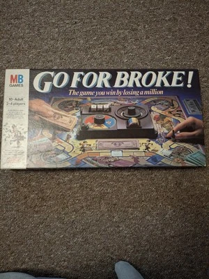 Vintage MB Go for Broke! Board Game (1985) Complete good condition  - Image 1 of 4