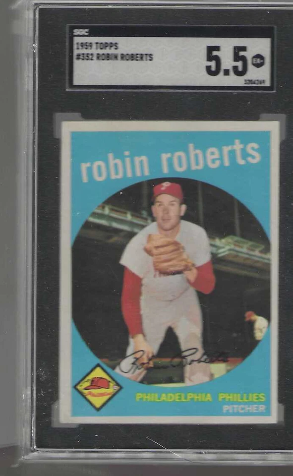 #352  ROBIN ROBERTS  1959  topps   SGC  5.5 - Image 1 of 1