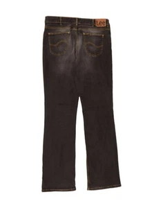 Pantalones de mezclilla rectos LEE para hombre W38 L36 algodón negro AA06 - Imagen 1 de 3