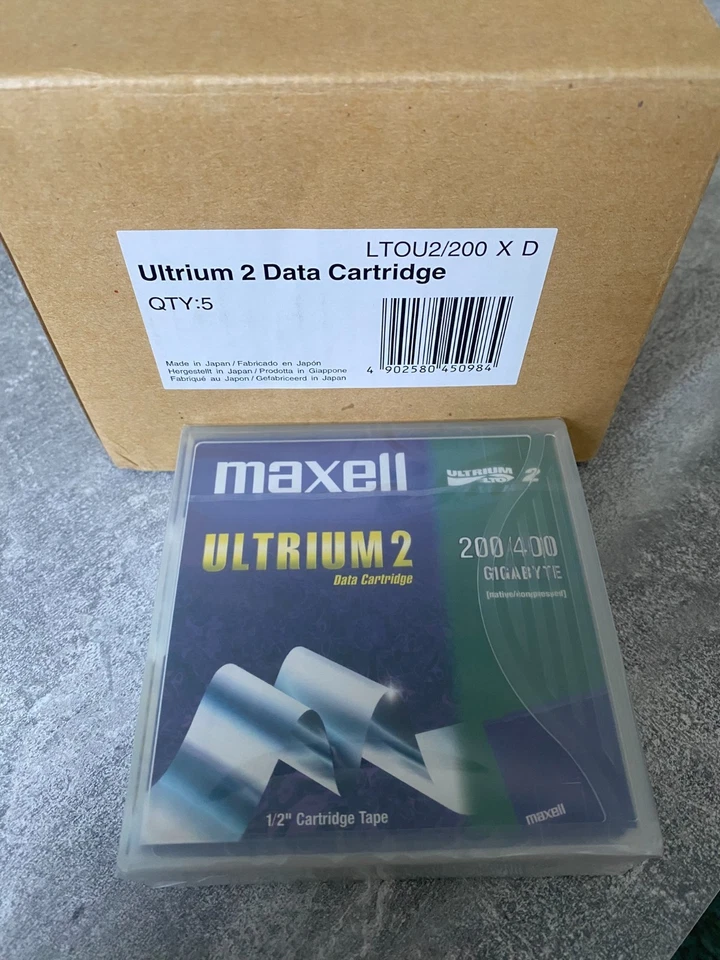 Maxell Ultrium LTO 2 Data Cartridge 1/2" Cartidge Tape 200/400gb - Bild 1 von 1