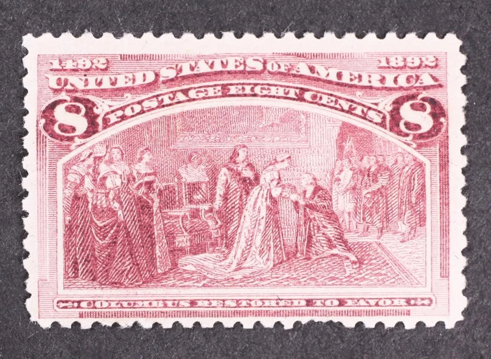 U.S. # 236 Columbian Expo 8 Cent Magenta 1893 Stamp Mint NH spu - Image 1 of 1