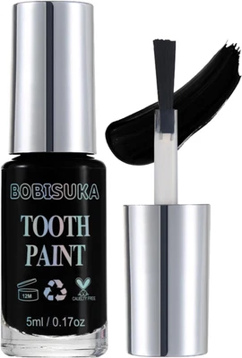 BOBISUKA Black Tooth Paint, Professional Black Out Teeth Makeup Solution