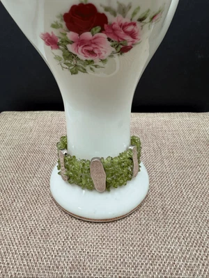 Jay King Desert Rose Trading Peridot Chip & Sterling Silver Bracelet  Signed DR - Image 1 of 4