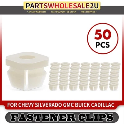 50 piezas clips de retención de luces delanteras de nailon con orificio de 7,9 mm para Chevy GMC Buick Cadillac Foto 1 de 4
