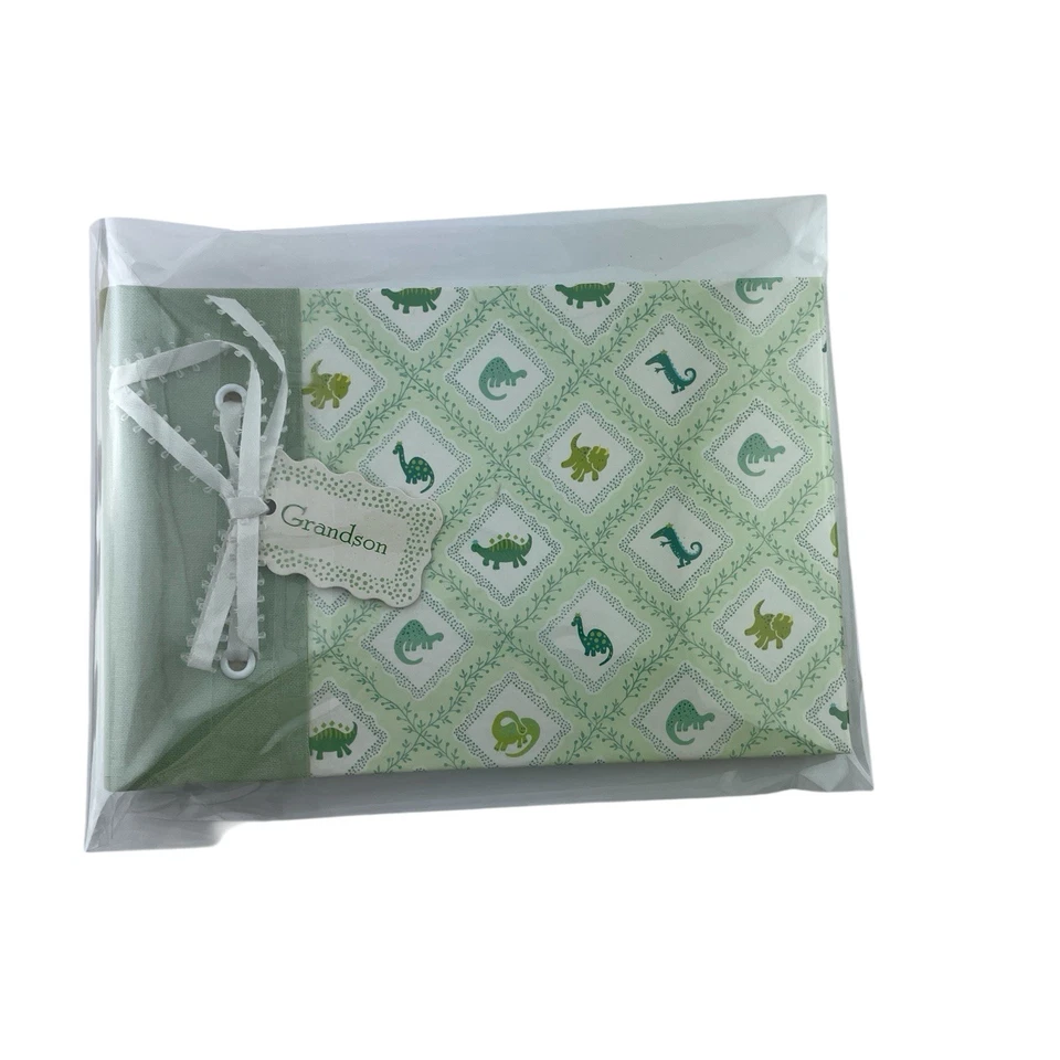 Hallmark Photo Album Grandma Brag Book for Grandson Dinosaur Theme Green Blue - Image 1 of 4