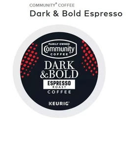🆕☕ Café comunitario Keurig K-Cups tostado espresso oscuro y audaz - Imagen 1 de 1