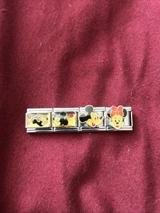 4 Disney Mickey Mouse Minnie Mouse Authentic Charm  Charms Add-A-Link New - Picture 1 of 4
