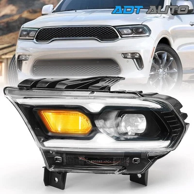 For Dodge Durango 2021-2024  LED DRL Headlight W/ Halogen Turn Signal Driver Foto 1 de 4