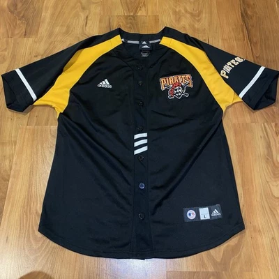 Pittsburgh Pirates Jersey Adidas Boys Size L (14-16) Black Genuine Merchandise - Image 1 of 4
