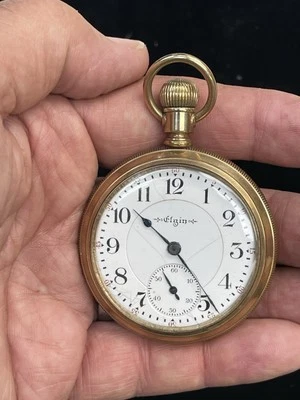 1905 Elgin Veritas Railroad Grade 214 Model 8 Pocket Watch……………TJ1062 - Image 1 of 4