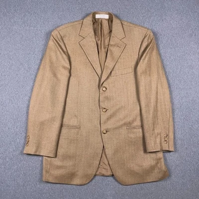 John W Nordstrom Blazer Mens 40R Loro Piana 100% Cashmere Houndstooth Brown - Image 1 of 4