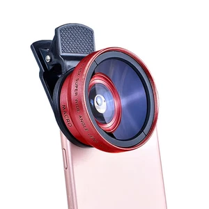 Universal 2 in 1 Lens Clip 37Mm Mobile Phone Lens Professional 0.45X 49Uv Super - Photo 1 sur 18